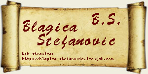Blagica Stefanović vizit kartica